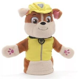 GUND Paw Patrol Rubble Hand Puppet Plush Stuffed Animal Dog, Yellow, 11" NWT